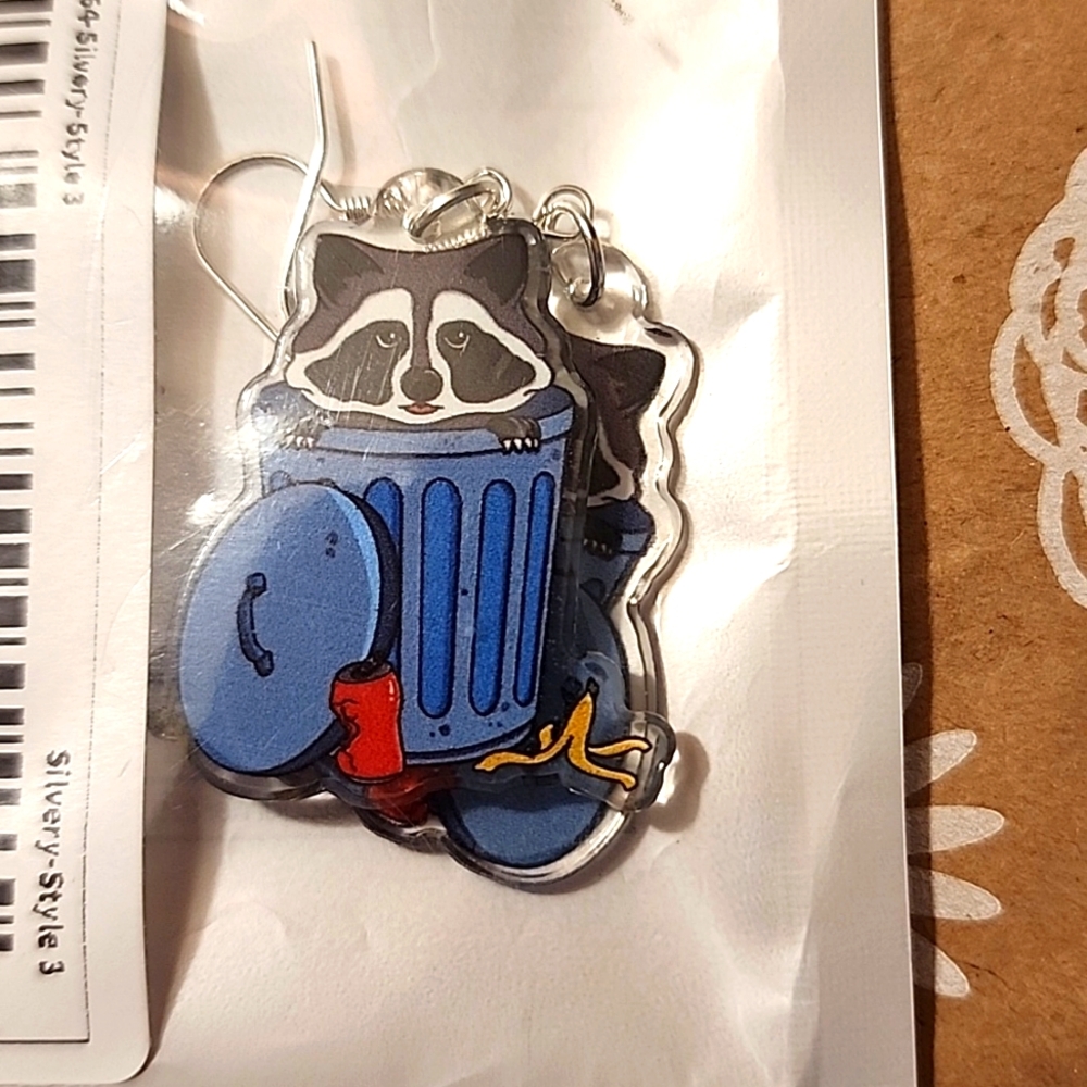 Earrings - Trash Panda NWT